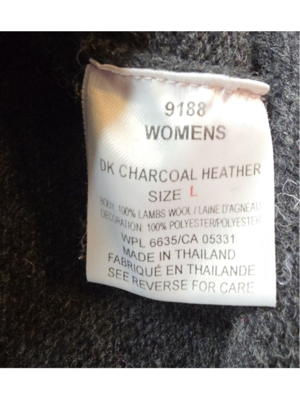 Woolrich 1/4 Zip Charcoal Heather Gray Lambs Wool Sweater Fair Isle Grannycore - Picture 4 of 9